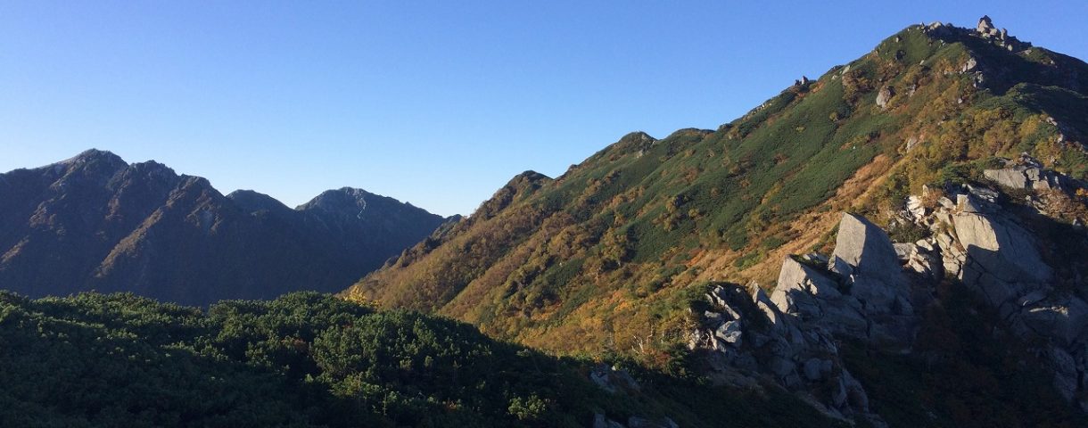 熊沢岳へのアプローチ。